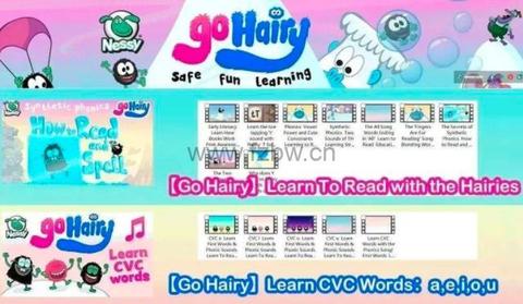 【Nessy】与【Go Hairy】自然拼读动画全套下载第8张-惠学吧 image